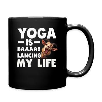 Goat Yoga Équilibrer ma vie - Mug uni - noir - Droite