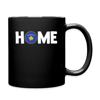 Kosovo Flagge Kosovoar Albanien Shqiptar Albaner - Tasse einfarbig - Schwarz - Rechts