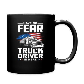 Le chauffeur de camion est ici Drapeau des États-Unis - Mug uni - noir - Droite