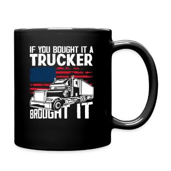 Camionneur - Mug uni - noir - Droite