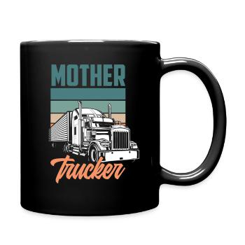 Rétro chauffeur de camion jeu de mots cadeau - Mug uni - noir - Droite