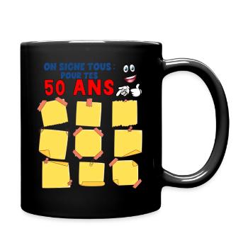 We Sign Anniversary 50 Years Man Woman - Full Colour Mug - black - Right
