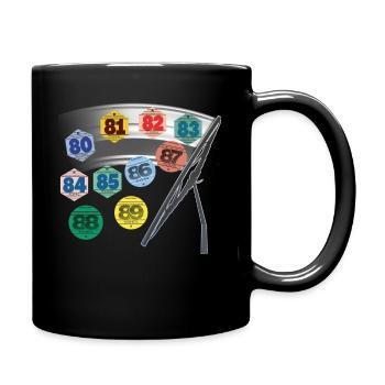 Belle Nostalgie Vignette Auto Année 80 Homme Femme - Mug uni - noir - Droite