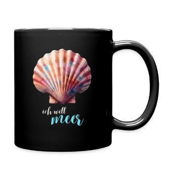 Vacances Coquillage Pétoncle Longing Vacances - Mug uni - noir - Droite