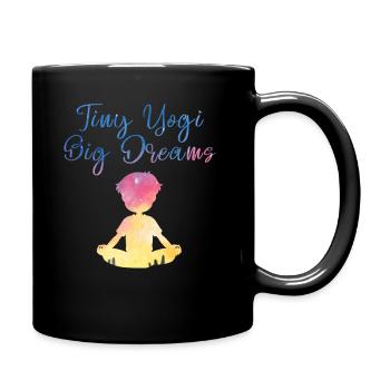 Tiny Yogi Big Dreams Méditation - Mug uni - noir - Droite