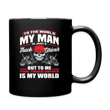 Chauffeur de camion Mari Femme Amour - Mug uni - noir - Droite