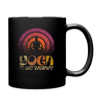 Le yoga est ma thérapie - Mug uni - noir - Droite