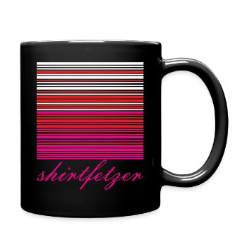 stripes red white SHIRTFETZERAkkustand Gradient - Full Colour Mug - black - Right