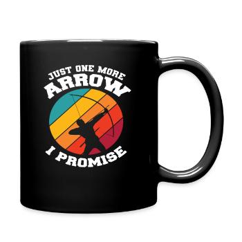 Arrow Bow Retro Archery - Full Colour Mug - black - Right