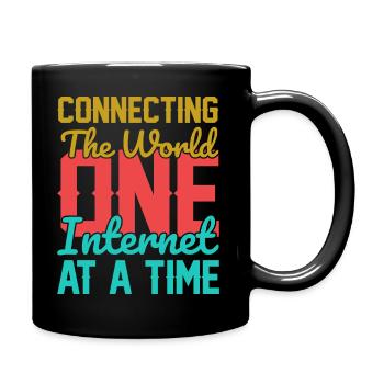 Connecter le monde - Mug uni - noir - Droite