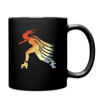 Roller Skating Girls - Full Colour Mug - black - Right
