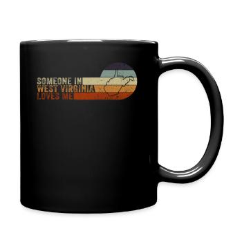 Someone In West Virginia Loves Me - Full Colour Mug - black - Right