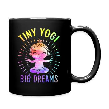 Tiny Yogi Big Dreams Méditation - Mug uni - noir - Droite