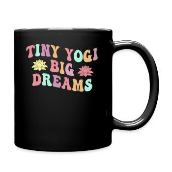 Tiny Yogi Big Dreams Méditation - Mug uni - noir - Droite