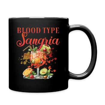 Cocktail Bartender Blood Type Sangria - Tasse einfarbig - Schwarz - Rechts