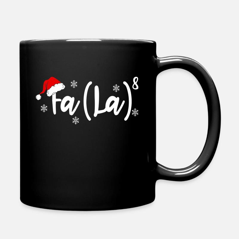 Drôle de Noël professeur de mathématiques Fa La8 équations - Mug uni - noir