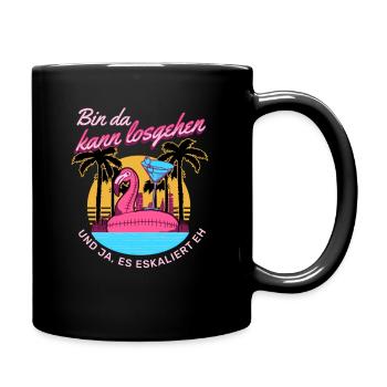 'I'm there can start' Flamingo Girls' Night Out - Full Colour Mug - black - Right
