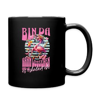 Flamingo 'I’m there can go' pour les célébrations - Mug uni - noir - Droite