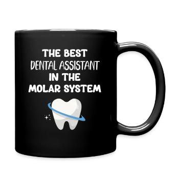 The best dental assistant in the molar system - Full Colour Mug - black - Right