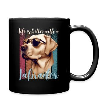 Labrador Labbi Dog Dog Owner Family Dog Fun - Full Colour Mug - black - Right