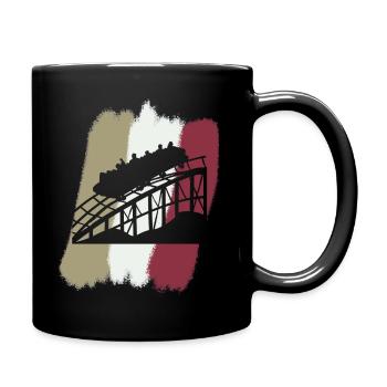 Achterbahn Maßkrug Riesenrad - Tasse einfarbig - Schwarz - Rechts