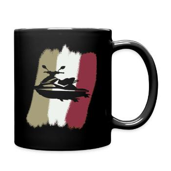Jetski Wasserski Wakeskate - Tasse einfarbig - Schwarz - Rechts