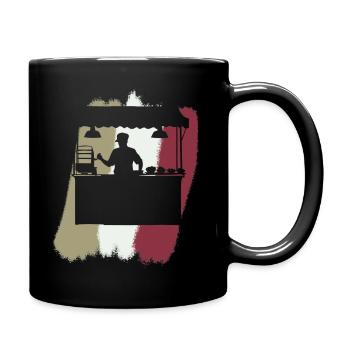 Repas snack food truck - Mug uni - noir - Droite