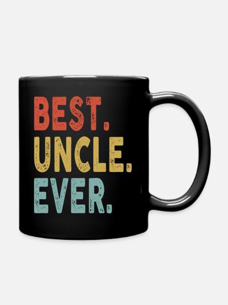 Vintage Meilleur Oncle Couleurs Rétro Meilleur Oncle Jamais - Mug uni - noir