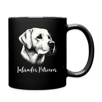 Labrador Retriever Dog Dog Owner Family Dog - Full Colour Mug - black - Right