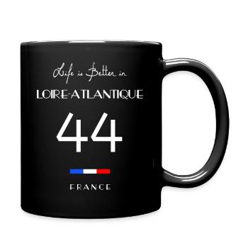 Life is better in LOIRE-ATLANTIQUE Number 44 Loire - Mug uni - noir - Droite