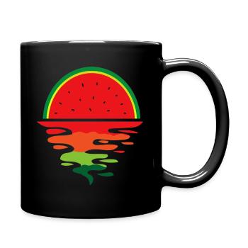 Watermelon Sunset - Tasse einfarbig - Schwarz - Rechts