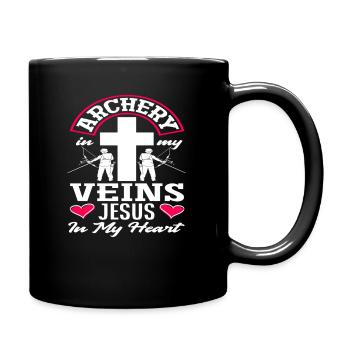 Jesus Archery Christian Archery - Full Colour Mug - black - Right