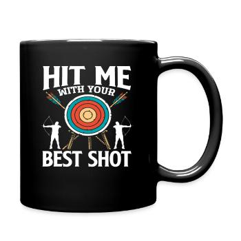 Bow Best Shot Archery - Full Colour Mug - black - Right
