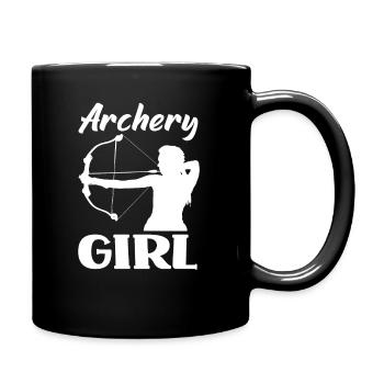 Girls Archer Archery - Full Colour Mug - black - Right