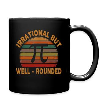 Retro Irrational But Well Rounded Pi Day - Tasse einfarbig - Schwarz - Rechts