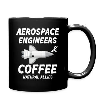 Luft- Und Raumfahrtingenieure Kaffee Natural - Tasse einfarbig - Schwarz - Rechts