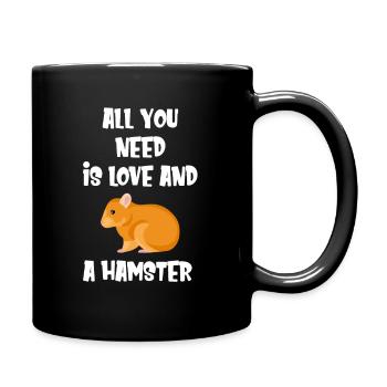Tout ce dont vous avez besoin, c’est d’amour et d’un - Mug uni - noir - Droite