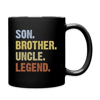 Son Brother Uncle Legend - Full Colour Mug - black - Right