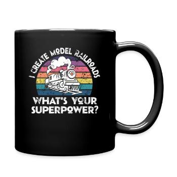 I Create Model Railroads Superpower - Full Colour Mug - black - Right
