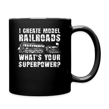 I Create Model Railroads Superpower - Full Colour Mug - black - Right