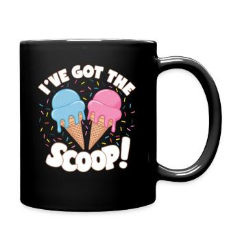 I've Got the Scoop Gender Reveal Ice cream Themed - Full Colour Mug - black - Right
