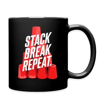 Stack Break Repeat Stacking Cups Speed Stacker - Tasse einfarbig - Schwarz - Rechts