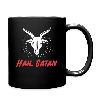 Grêle! Satan! Antéchrist Humour Gothique Satanique - Mug uni - noir - Droite