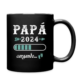 Papa 2024 Loading Geschenk Zukunft Vater - Tasse einfarbig - Schwarz - Rechts