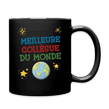 Certified Best Colleague in the World Friend Work - Full Colour Mug - black - Right