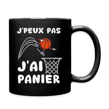 I Can't I Have Basket Humor Basketball Man Woman - Full Colour Mug - black - Right
