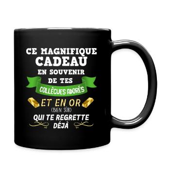 Departure Colleague Man or Woman Souvenir Office - Full Colour Mug - black - Right