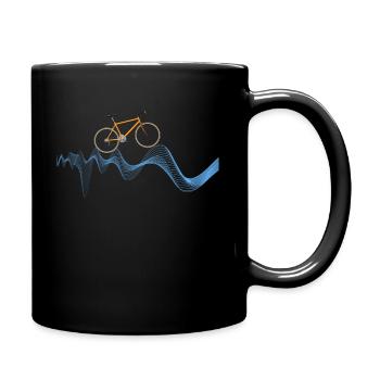 My Bike Emotions Gift Man or Woman Cyclist - Full Colour Mug - black - Right