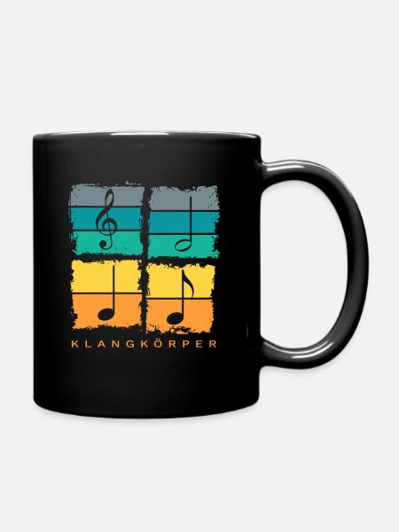 Klangkörper Chor Orchester Retro - Tasse einfarbig - Schwarz