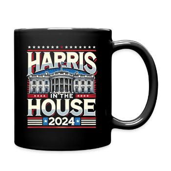 Kamala Harris in the House 2024 - Full Colour Mug - black - Right